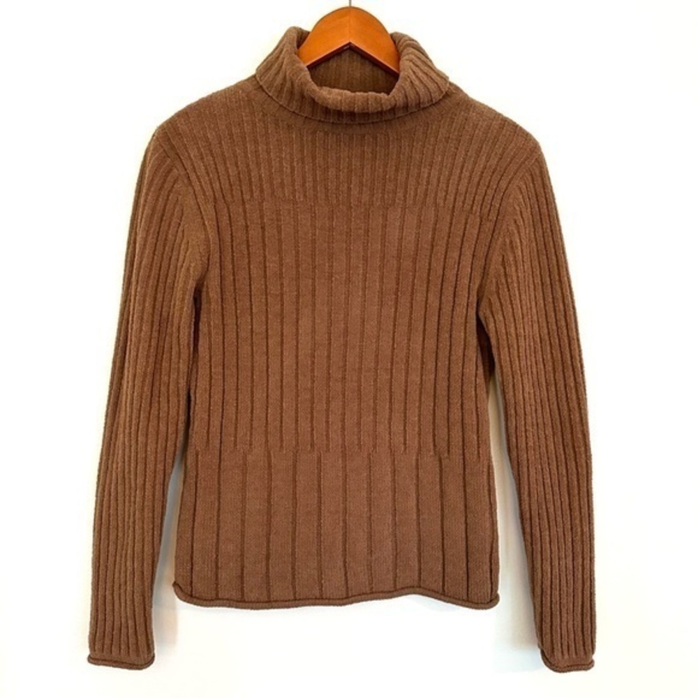 Sonoma Cozy Chocolate Brown Turtleneck Sweater Size Small